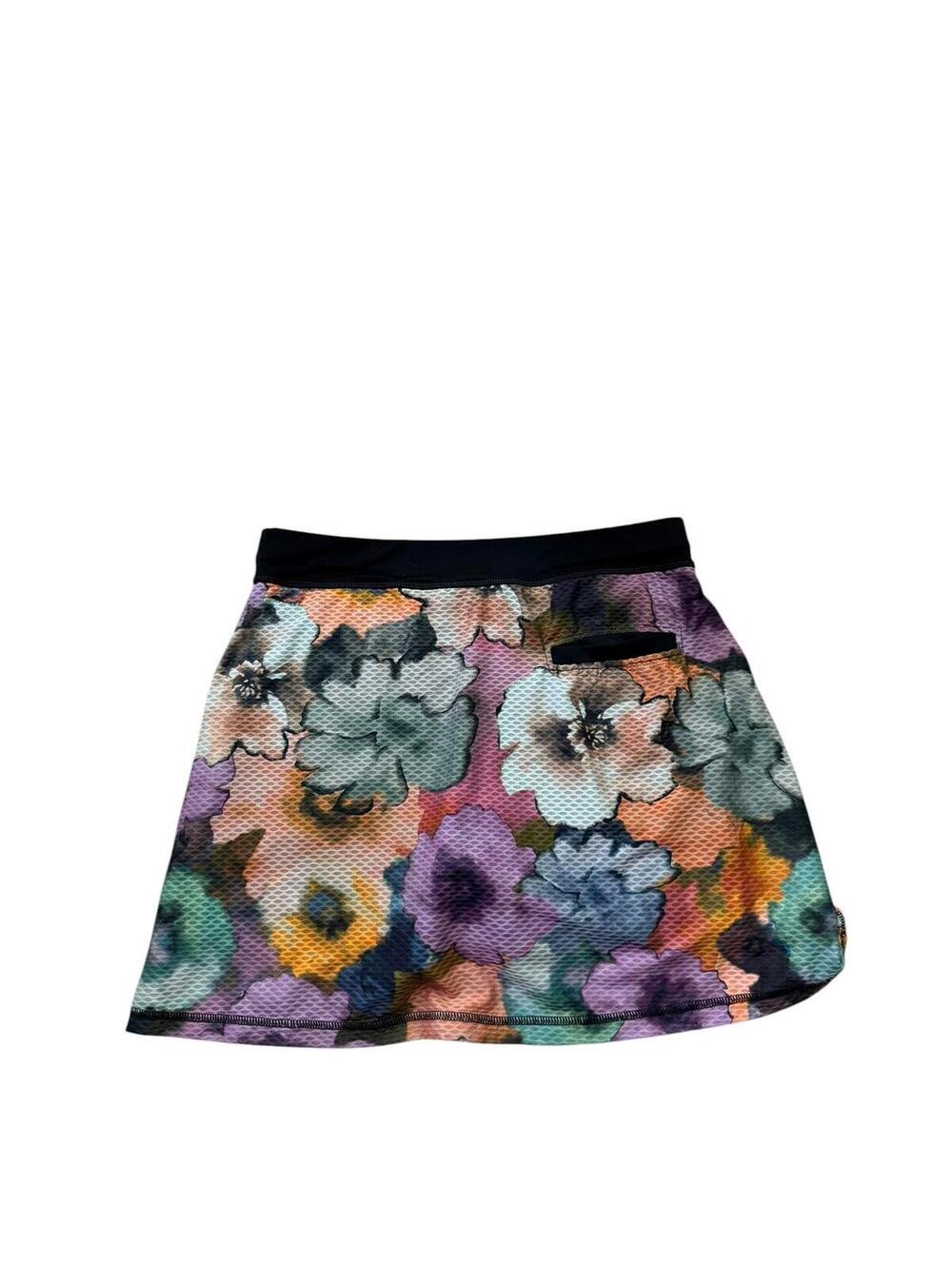 Sofibella Airflow Tennis Golf Flowers Skort UPF 50 Ruffle Athletic Skirt Size M